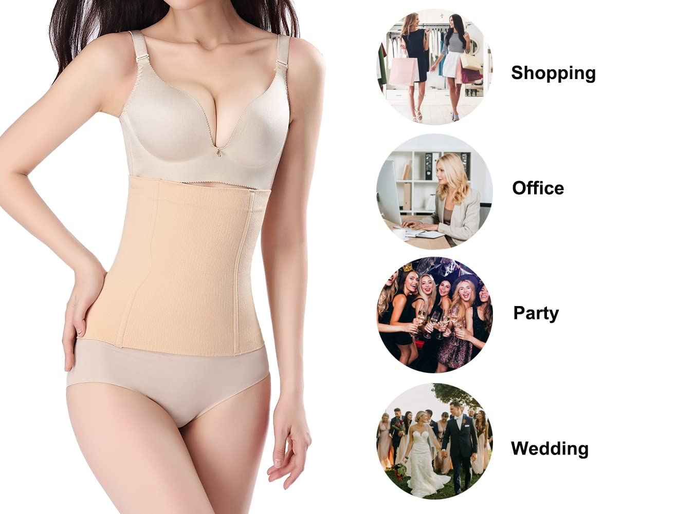 KSKshape Waist Trainer Shapewear For Weight loss Tummy Control Body Shaper Breathable Waist Cincher