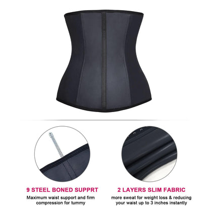 YIANNA Waist Trainer for Women Latex Underbust Waist Cincher Corset Sport Girdle Hourglass Body Shaper