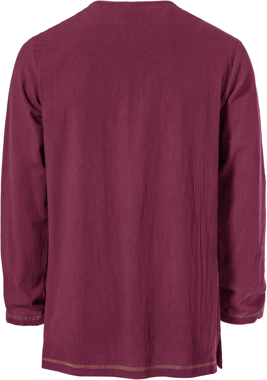 Men's Pure Cotton Vintage Lace Up Shirts for Pirate Renaissance Viking Medieval Costume Without Belt