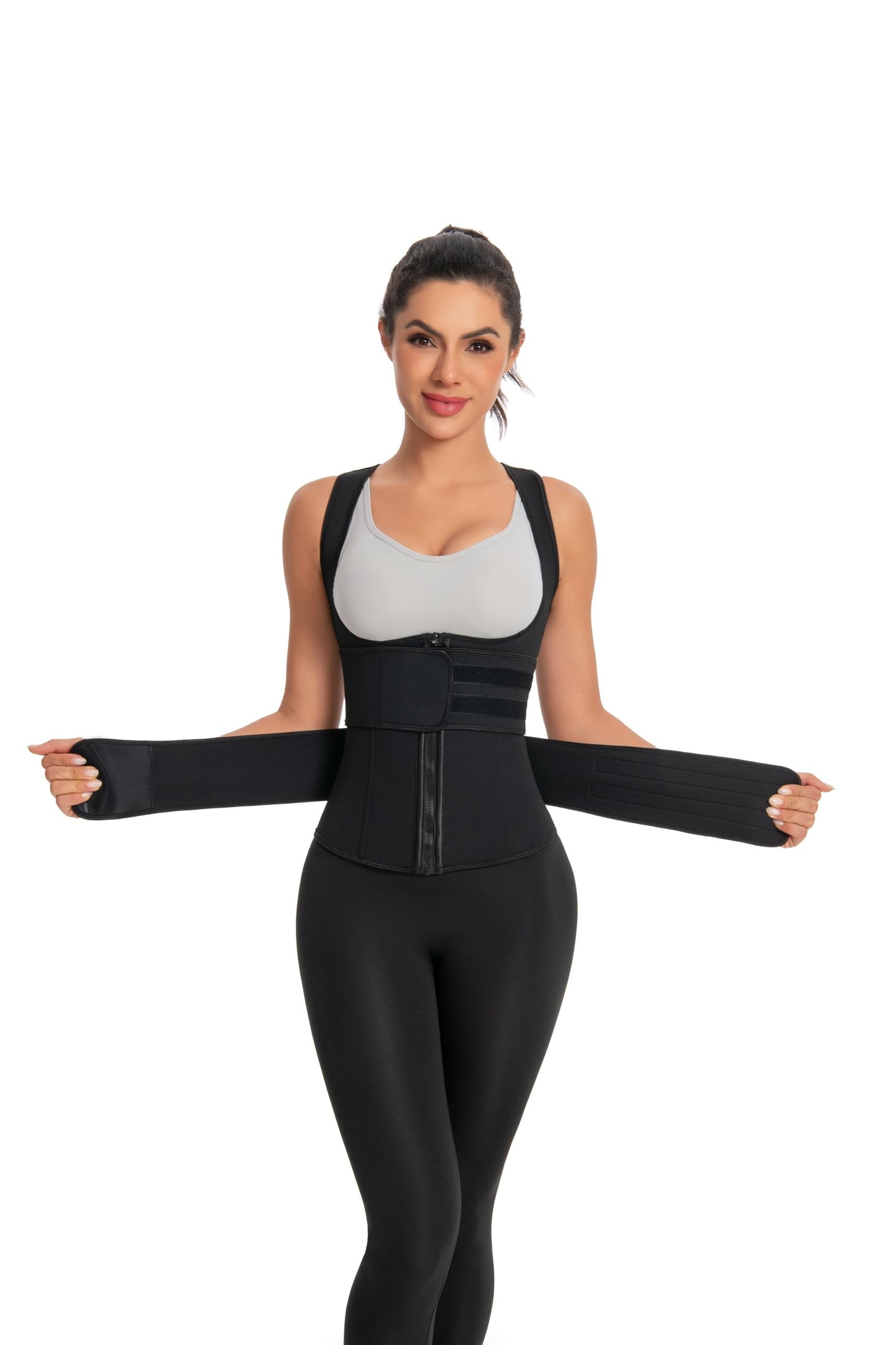 Corset Top Bodysuit Plus Size Black Shapewear Waist Trainer Corset Top