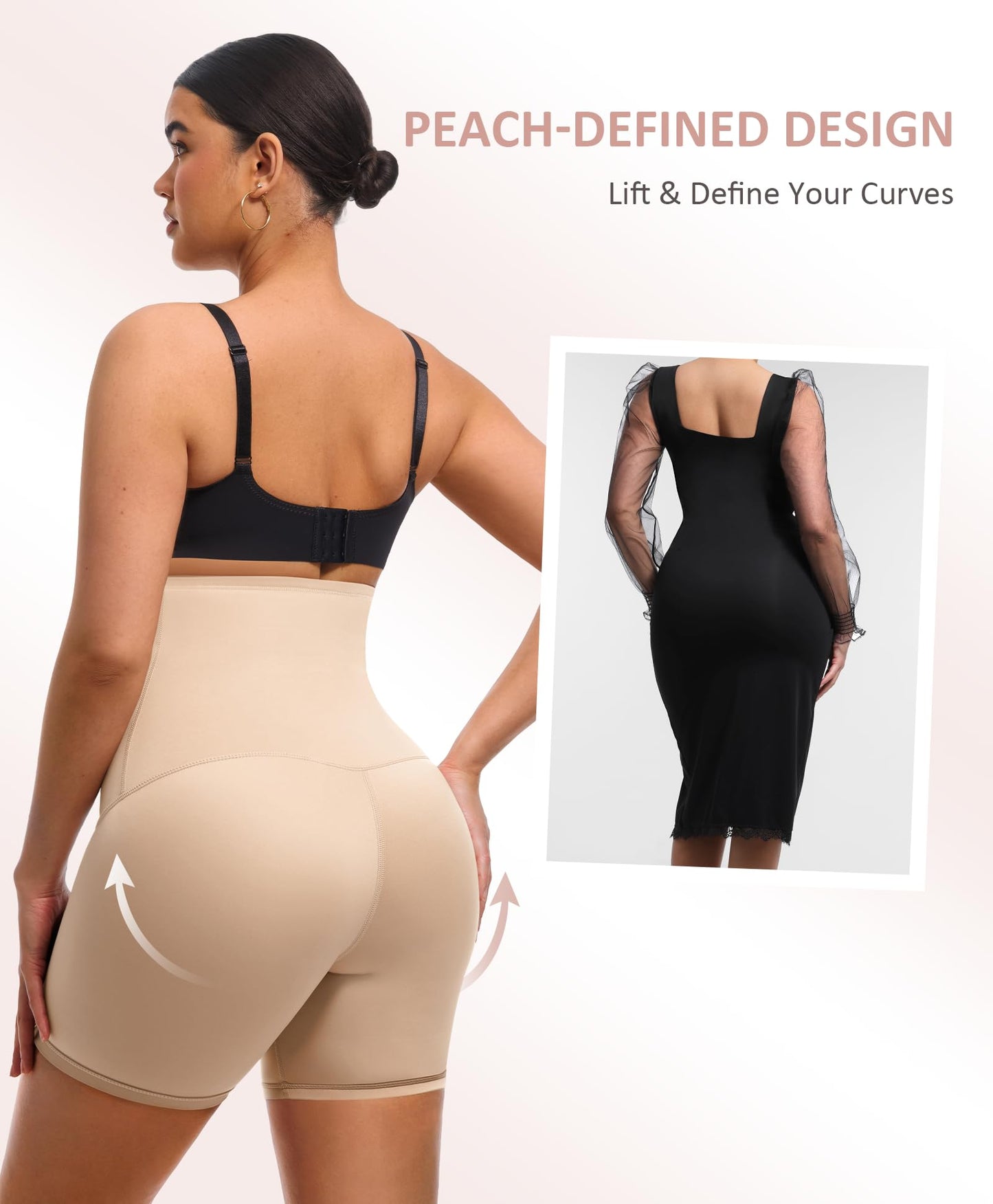 FeelinGirl Shapewear for Women Tummy Control High Waist Body Shaper Shorts Waist Trainer Girdle Thigh Slimming Panties