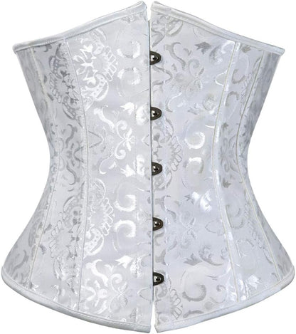 Kranchungel Underbust Corsets for Women Black Corset Top Waist Trainer Fashion Bustier Plus Size Corset