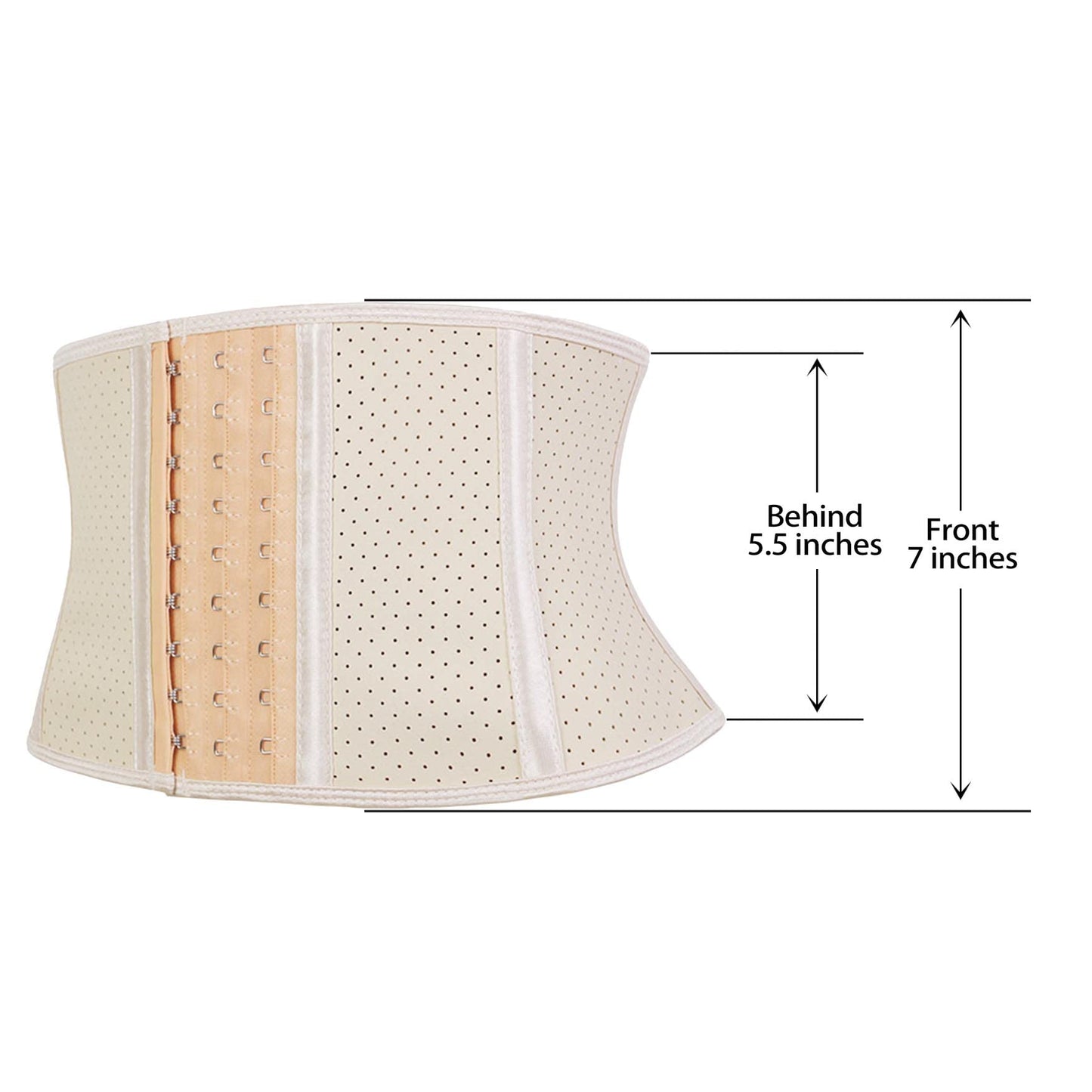 Atbuty Super Short Torso Waist Trainers Cincher Corset Tummy Shaper Slimming Latex Girdle