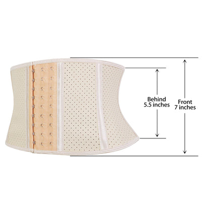 Atbuty Super Short Torso Waist Trainers Cincher Corset Tummy Shaper Slimming Latex Girdle