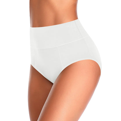 ASIMOON Tummy Control High Waisted Underwear for Women Cotton Plus Size Full Coverage Panties Ladies Briefs
