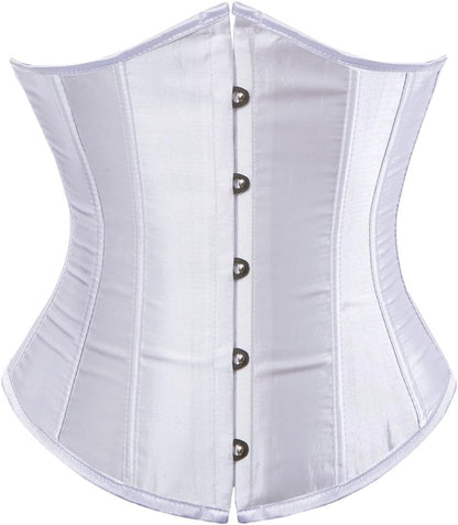 Kranchungel Underbust Corsets for Women Black Corset Top Waist Trainer Fashion Bustier Plus Size Corset