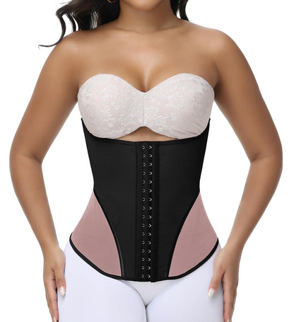 SHAPSHE Waist Trainer Corset for Women Tummy Control Waist Cincher Shapewear Workout Body Shaper Postpartum with Hooks