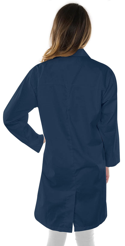 NY Threads Professional Lab Coat for Women, Long Sleeve Medical Coat