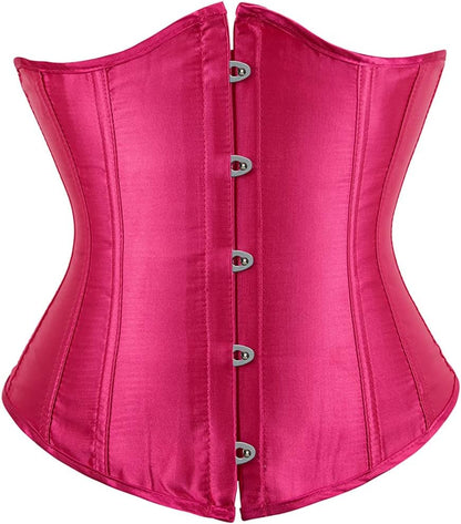 Kranchungel Underbust Corsets for Women Black Corset Top Waist Trainer Fashion Bustier Plus Size Corset