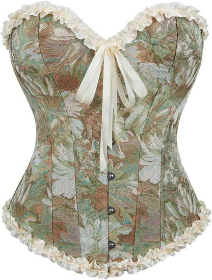 Alivila.Y Fashion Womens Lace Up Corset Top Overbust Body Shaper Bustier Corsets for Women