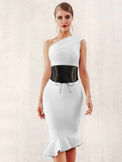 VOCHIC Womens PU Leather Belt High Waist Cincher Belt Corsets for Waist Training Wide Belt
