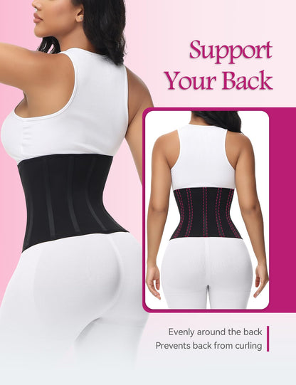 SHAPSHE Short Torso Waist Trainer for Women Corset Waist Cincher Shapewear Tummy Control Workout Hourglass Body Shaper