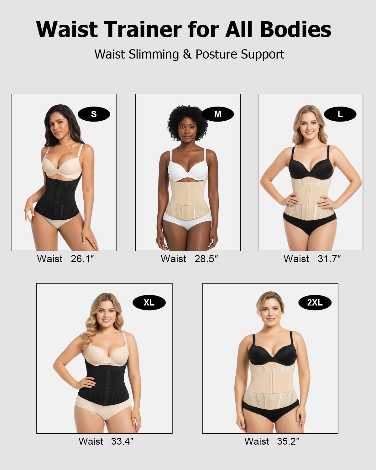 Waist Trainer for Women Faja Body Shaper Tummy Control Shapewear Waist Cinchers Corset