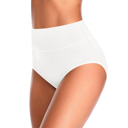 ASIMOON Tummy Control High Waisted Underwear for Women Cotton Plus Size Full Coverage Panties Ladies Briefs