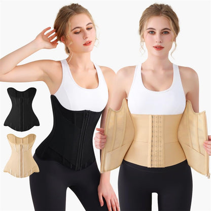 Waist Cincher for Women Shapewear Workout Girdle Tummy Control Shaper Slimming Waist Trainer Corset with Zipper