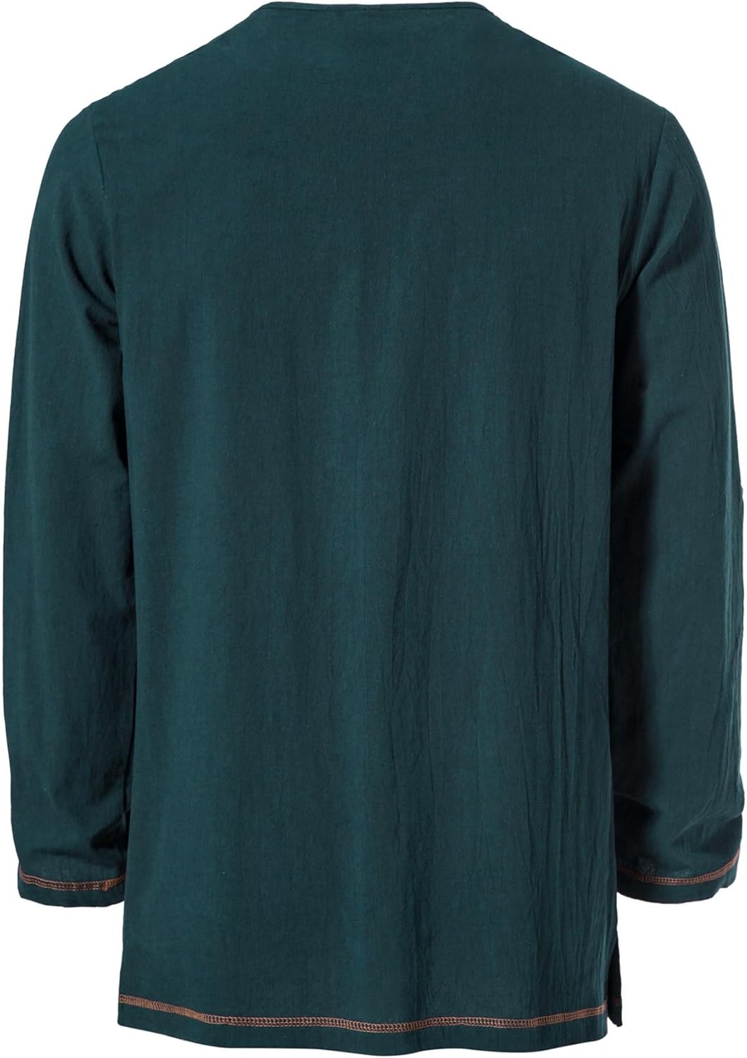 Men's Pure Cotton Vintage Lace Up Shirts for Pirate Renaissance Viking Medieval Costume Without Belt