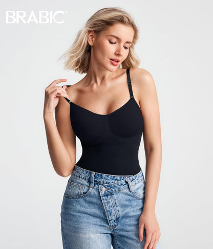 BRABIC Tummy Control Shapewear for Women Seamless Shapewear Bodysuit Body Shaper Waist Trainer Snatched Body Suit