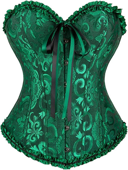 SZIVYSHI Corset Tops for Women, Bustier Shapewear Lingerie, Lace Waist Push Up Bodysuit