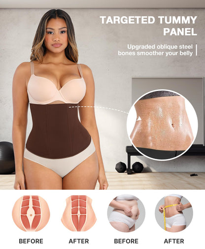 Lover-Beauty Waist Trainer for Women Corset Shapewear Tummy Control Waist Cincher Postpartum Girdle Body Shaper