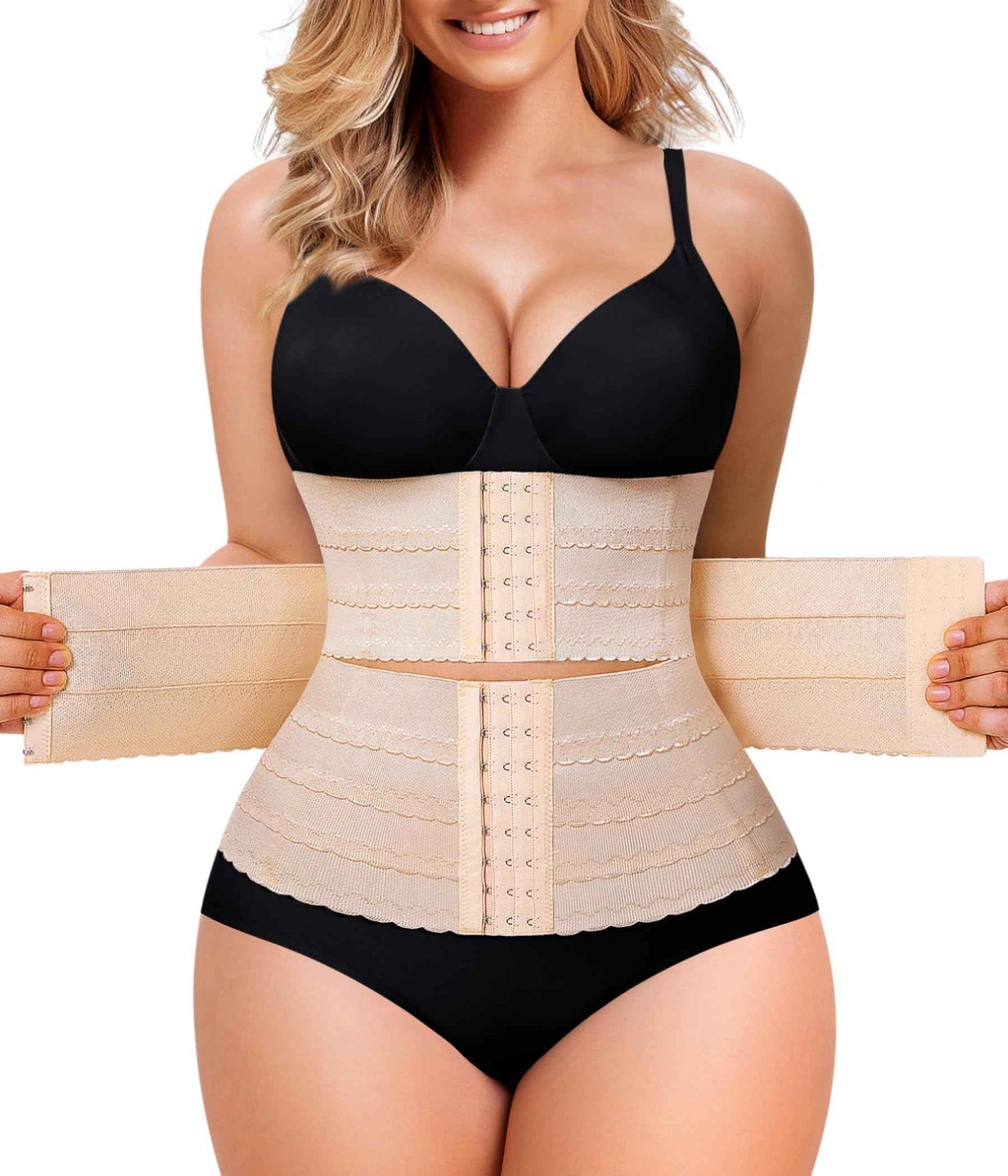 QACIVIQ Segmented Waist Trainer for Women Waist Cincher Shapewear for Women Tummy Control Workout Body Shaper Girdle