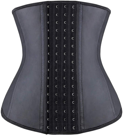 YIANNA Waist Trainer for Women Latex Underbust Waist Corsets Cincher Hourglass Body Shaper 4 Hooks