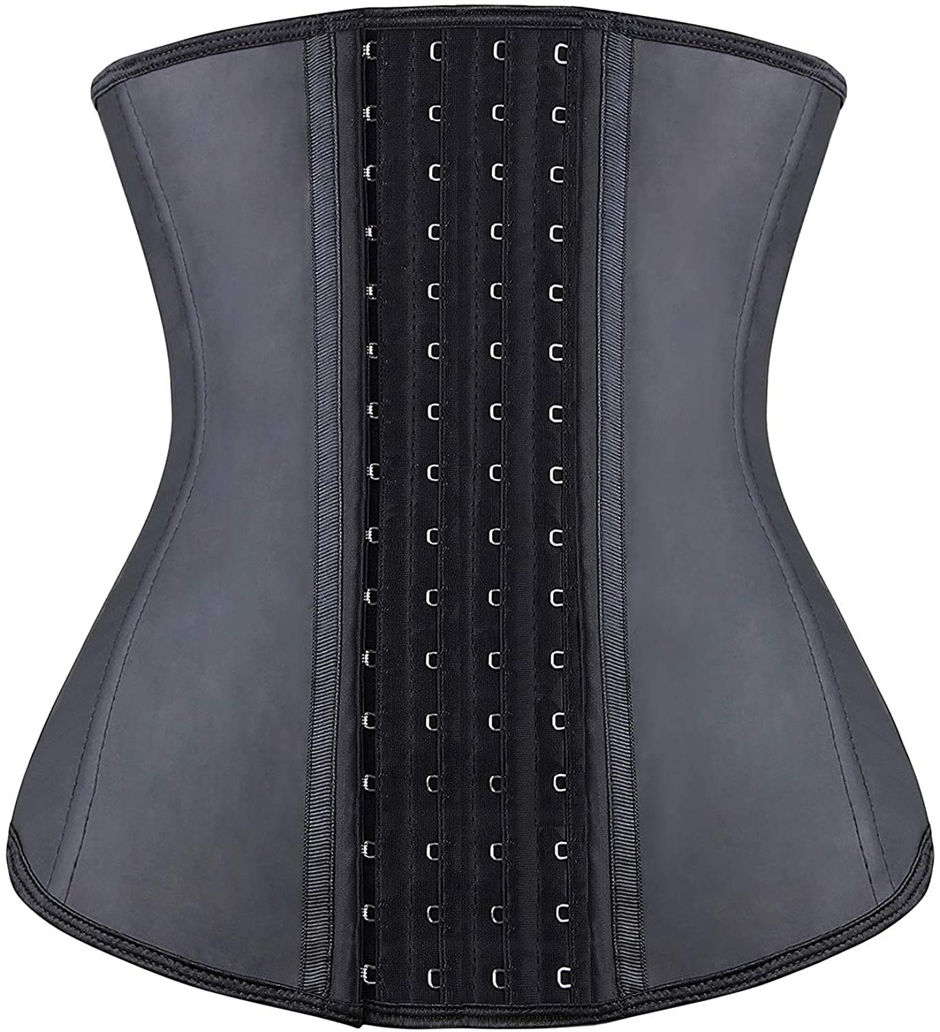 YIANNA Waist Trainer for Women Latex Underbust Waist Corsets Cincher Hourglass Body Shaper 4 Hooks