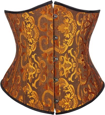 Kranchungel Underbust Corsets for Women Black Corset Top Waist Trainer Fashion Bustier Plus Size Corset
