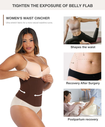 Lover-Beauty Waist Trainer for Women Corset Shapewear Tummy Control Waist Cincher Postpartum Girdle Body Shaper
