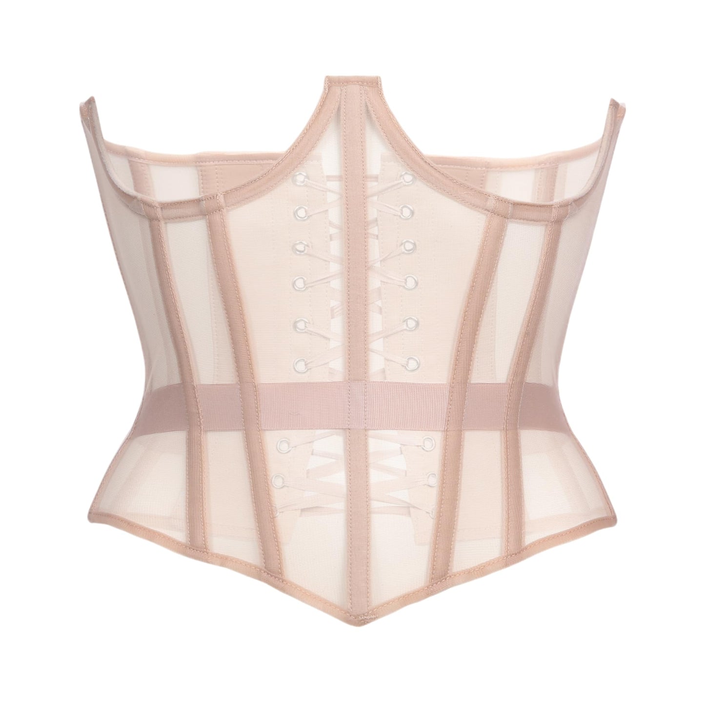 Mesh Corset Waist Trainer for Women - Underbust Corset Lace Up - Waist Cincher Shapewear - Body Shaper