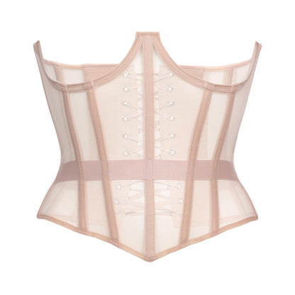 Mesh Corset Waist Trainer for Women - Underbust Corset Lace Up - Waist Cincher Shapewear - Body Shaper