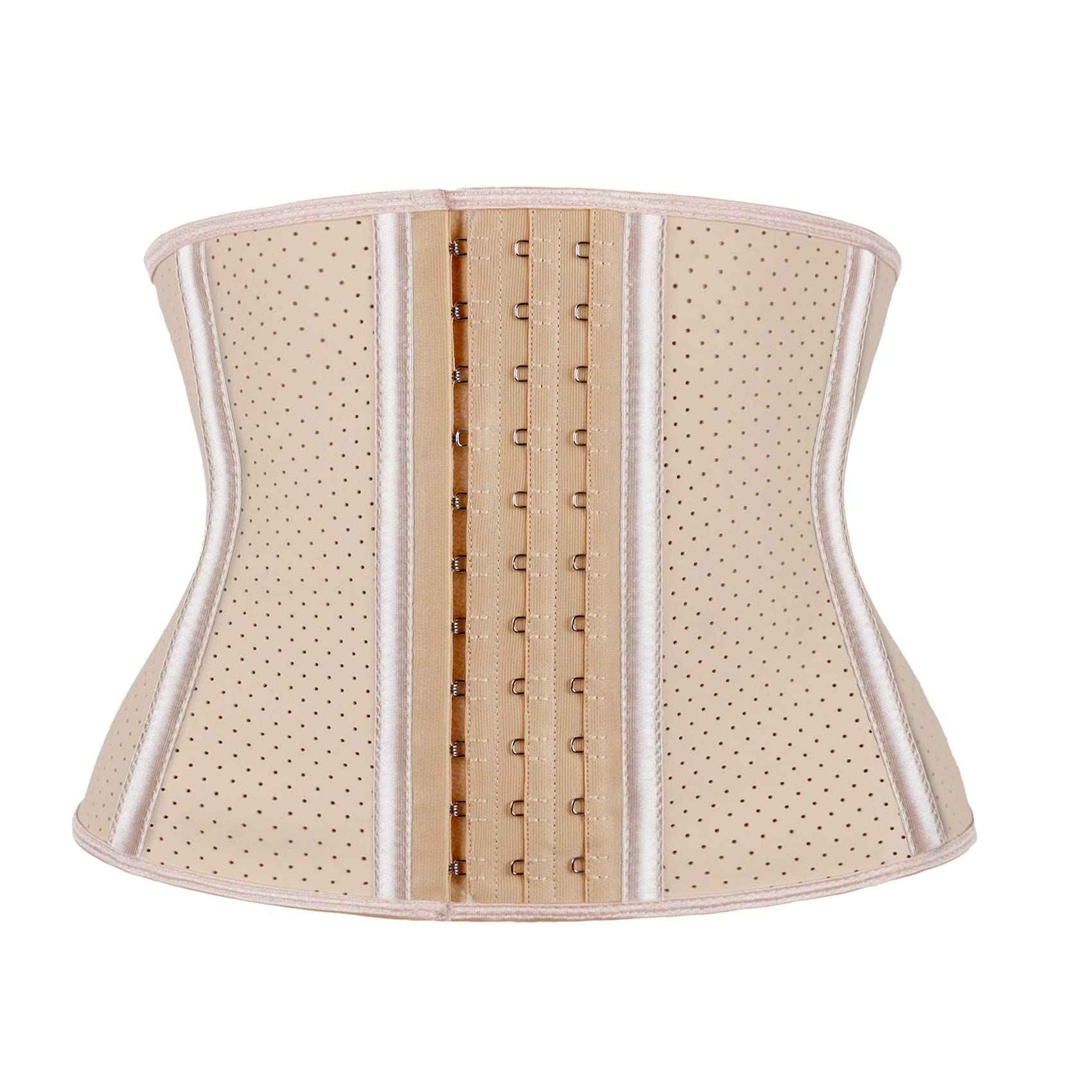 Atbuty Short Torso Waist Trainers Cincher Corset Underbust Body Shaper Latex Sport Girdle