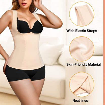Eleady Womens Waist Trainer Corset Vest Weight Loss Breathable Tank Tops Tummy Control Shapewear Slimming Body Shaper