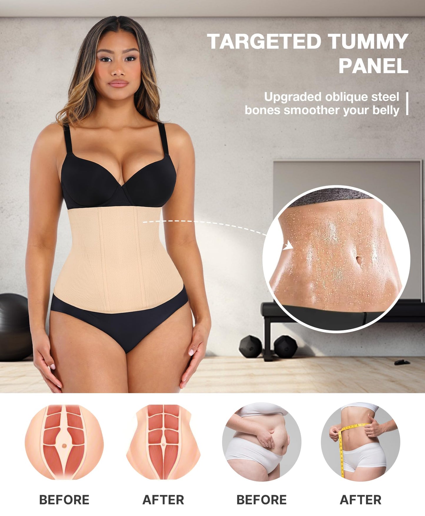 Lover-Beauty Waist Trainer for Women Corset Shapewear Tummy Control Waist Cincher Postpartum Girdle Body Shaper