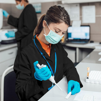 NY Threads Professional Lab Coat for Women, Long Sleeve Medical Coat