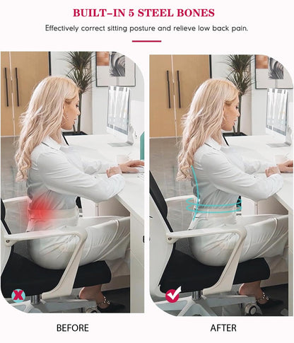 LODAY Waist Trainer for Women Corset Shapewear Tummy Control Body Shaper Cross Mesh Waist Cincher Postpartum Girdle