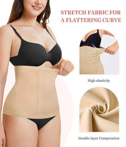 AOSBOEI Waist Trainer Shapewear Tummy Control Waist Cincher Girdle Body Shaper Postpartum Recovery Belt Belly Band Wrap