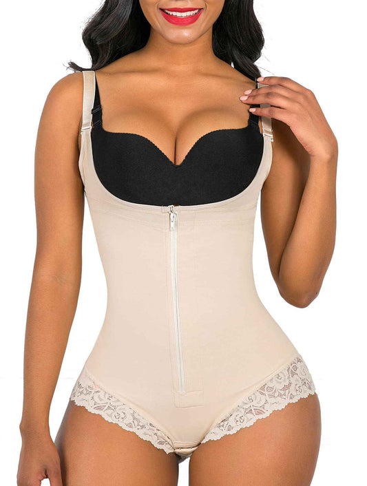SHAPERX Women's Fajas Colombianas Shapewear Postpartum Tummy Control Body Shaper Butt Lifter Bodysuit