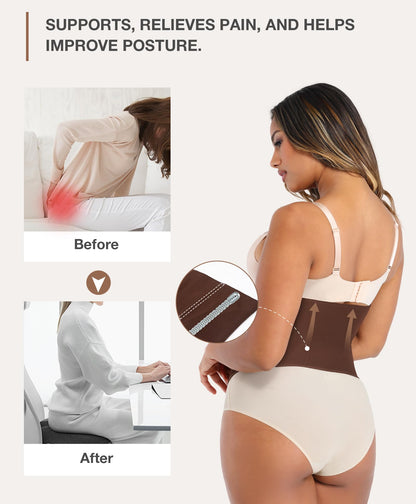 Lover-Beauty Waist Trainer for Women Corset Shapewear Tummy Control Waist Cincher Postpartum Girdle Body Shaper