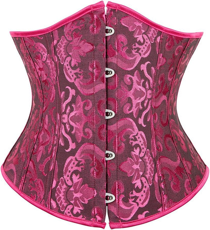 Kranchungel Underbust Corsets for Women Black Corset Top Waist Trainer Fashion Bustier Plus Size Corset