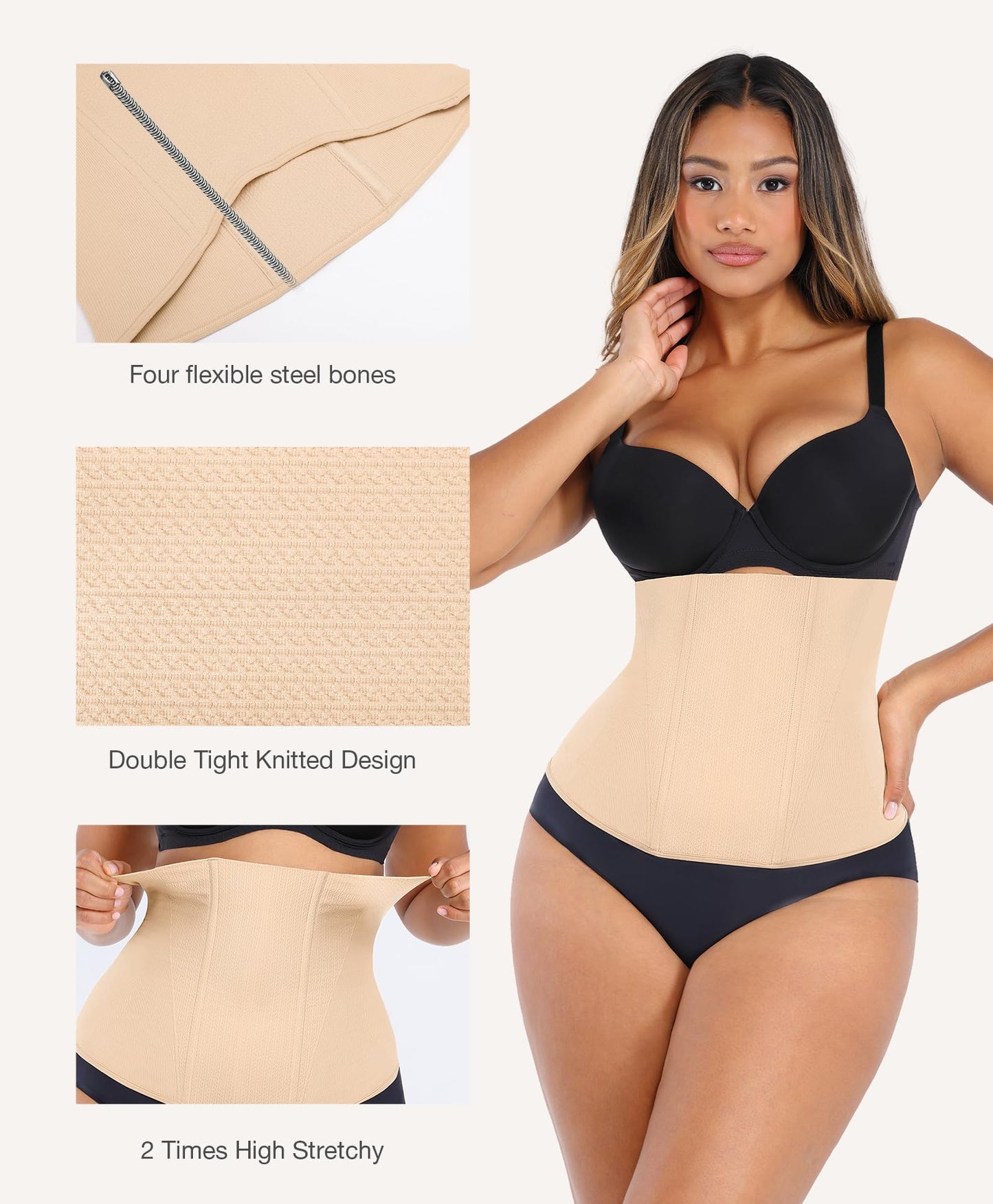 Lover-Beauty Waist Trainer for Women Corset Shapewear Tummy Control Waist Cincher Postpartum Girdle Body Shaper