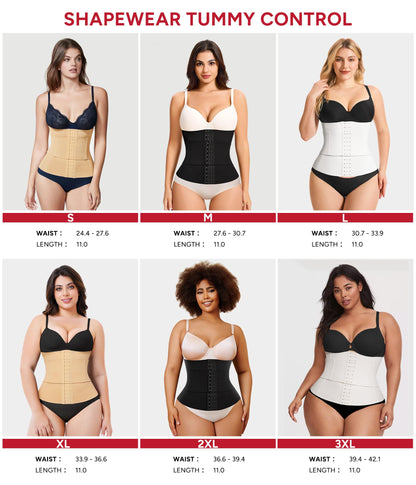 Nebility Waist Trainer for Women Seamless Corset Shapewear Tummy Control Segmented Waist Cincher Faja Body Shaper