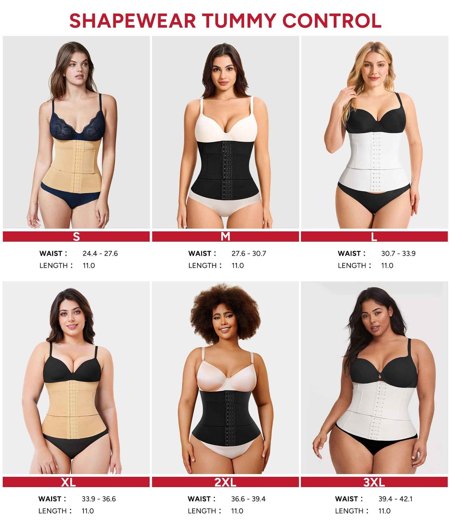 Nebility Waist Trainer for Women Seamless Corset Shapewear Tummy Control Segmented Waist Cincher Faja Body Shaper