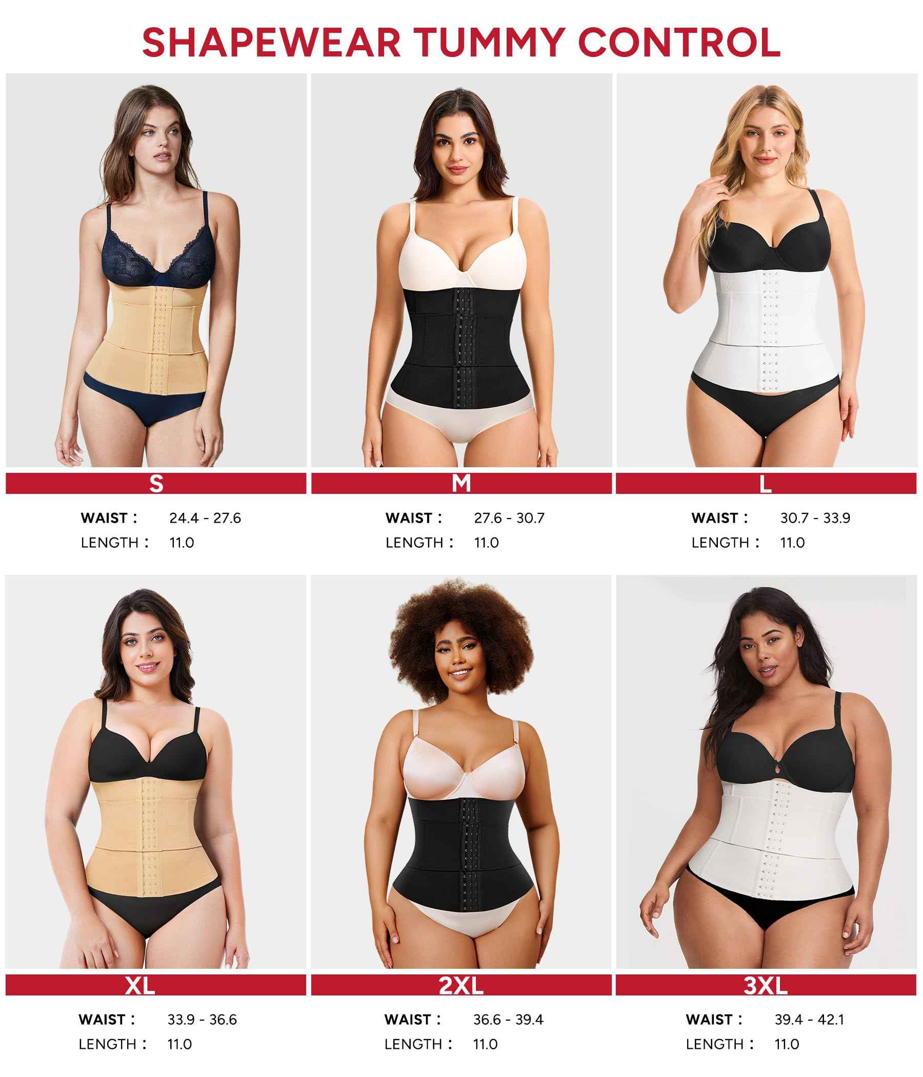 Nebility Waist Trainer for Women Seamless Corset Shapewear Tummy Control Segmented Waist Cincher Faja Body Shaper