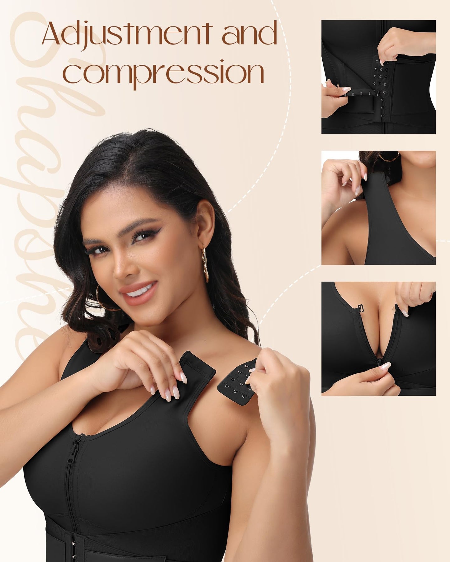 SHAPSHE Waist Trainer for Women Corset Shapewear Tummy Control Postpartum Waist Cincher Body Shaper Bra with Back Support