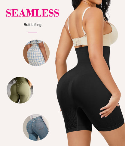 Nebility Womens' Shapewear Thigh Slimmer Tummy Control Body Shaper Shorts Butt Lifter Panties High Waist Trainer
