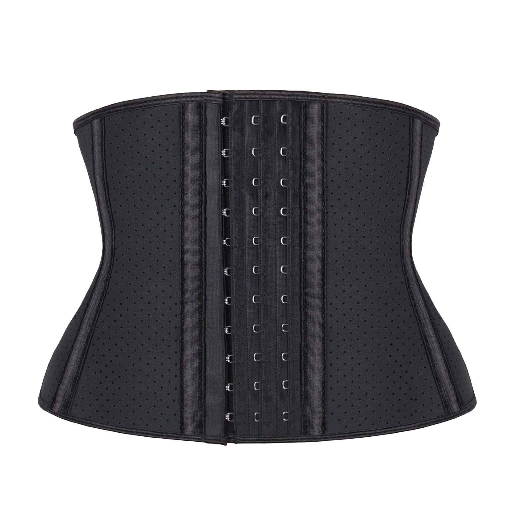 Atbuty Short Torso Waist Trainers Cincher Corset Underbust Body Shaper Latex Sport Girdle