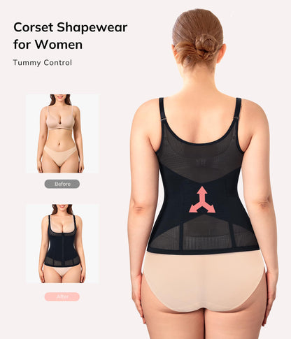 LODAY Waist Trainer for Women Corset Shapewear Waist Cincher Tummy Control Body Shaper Girdle