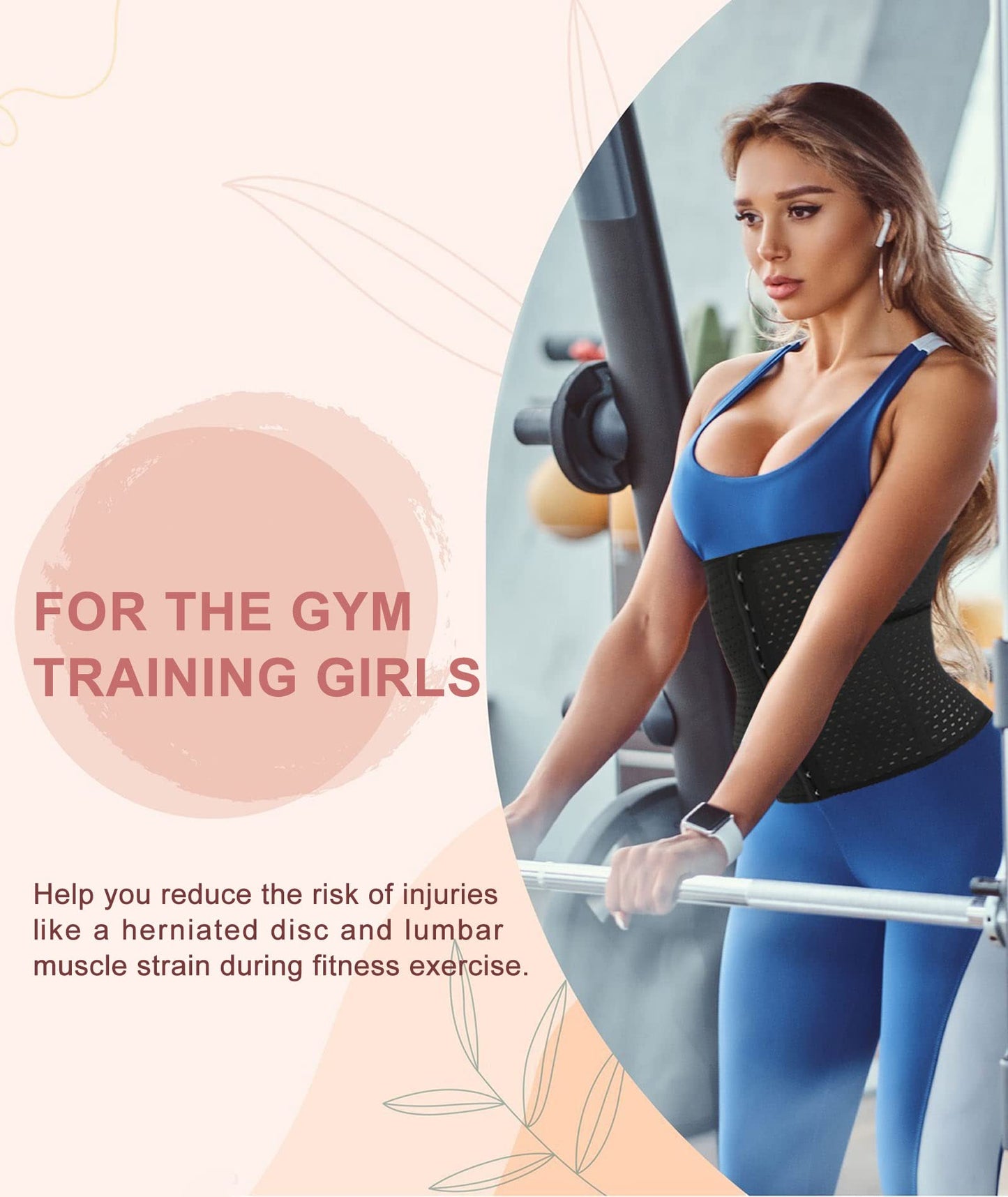 Waist Trainer for Women Lower Belly Fat Hourglass Body Shaper Waist Cincher Shapewear with Steel Bones Extender