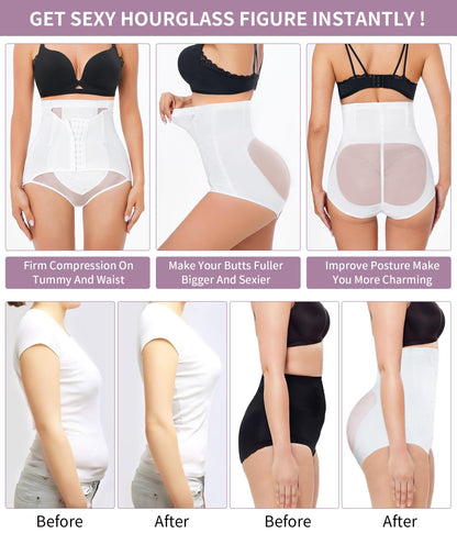 YERKOAD Tummy Control Panties for Women Shapewear Butt Lifter Short High Waist Trainer Corset Slimming Body Shaper Underwear