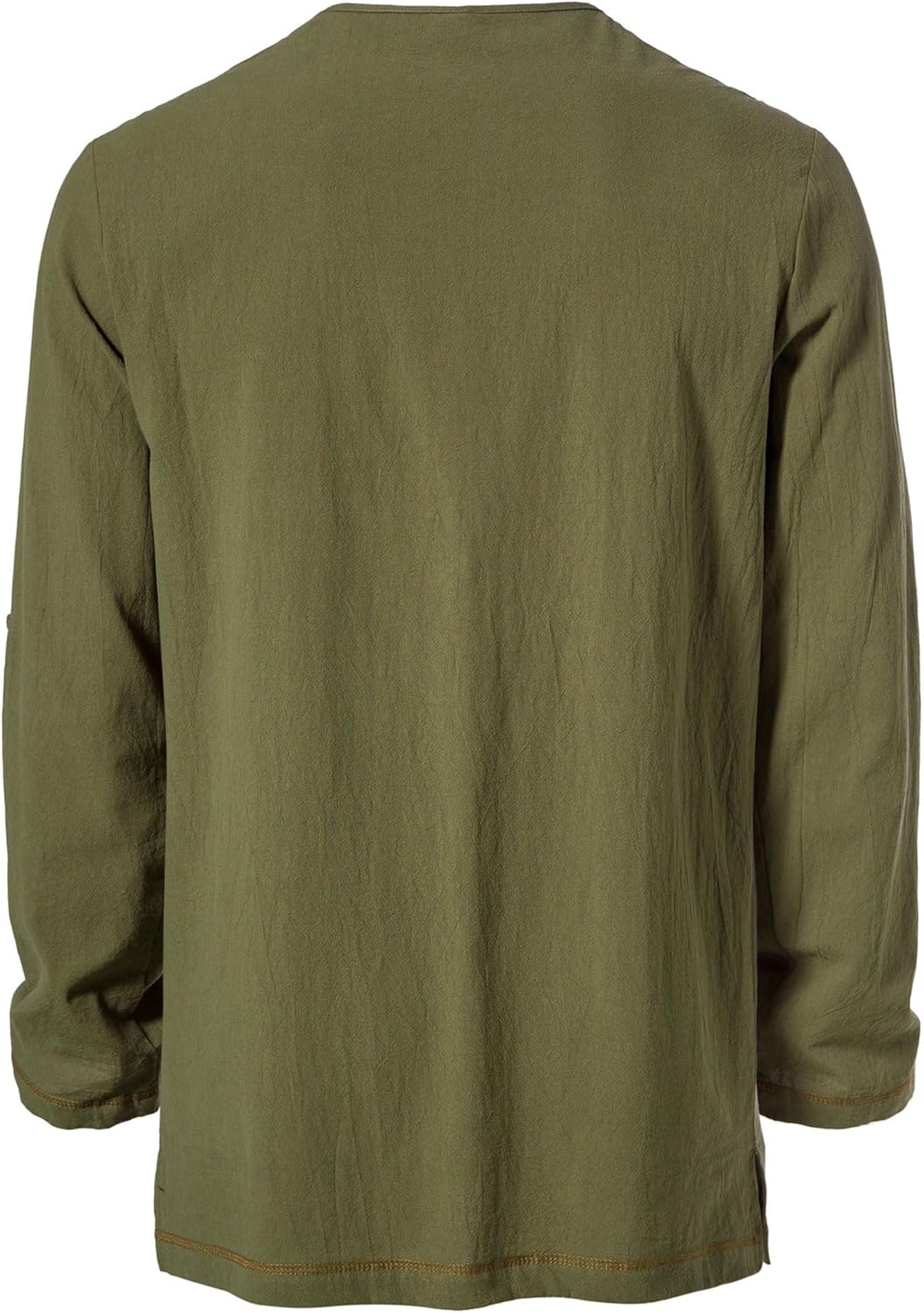 Men's Pure Cotton Vintage Lace Up Shirts for Pirate Renaissance Viking Medieval Costume Without Belt